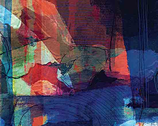 Kamdon Kreations KAM988 - KAM988 - Driving Forcer - 16x12 Abstract, Bright Colors, Blue, Contemporary from Penny Lane