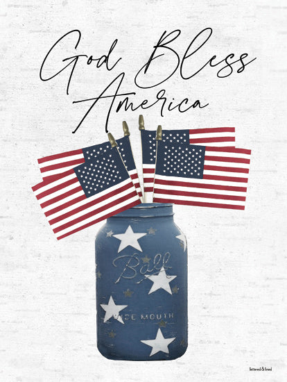 lettered & lined LET1175 - LET1175 - Stars & Stripes Forever - 12x16 Patriotic, Flags, American Flags, Canning Jar, Ball Jar, Stars, God Bless America, Typography, Signs, Textual Art, Independence Day, Farmhouse/Country from Penny Lane