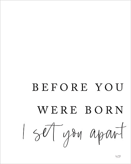 Lux + Me Designs LUX961 - LUX961 - I Set You Apart Set 2 of 2 - 12x16 Religious, Before  You Were Born I Set You Apart, Typography, Signs, Textual Art, Diptych, White Background from Penny Lane