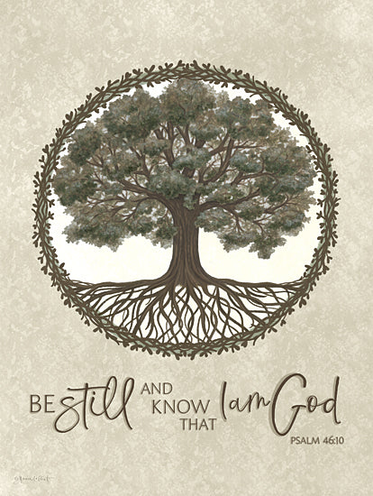 Annie LaPoint ALP2733 - ALP2733 - Tree of Life - 12x16 Psalm 46:10, be still, tree with roots, faith, quietness, spiritual growth, scriptural art, natural theme, peaceful from Penny Lane