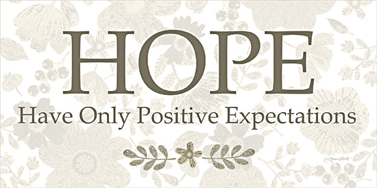 Annie LaPoint ALP2810 - ALP2810 - Hope - 18x9 hope acronym, spiritual encouragement, Have Only Positive Expectations, Christian wall decor, light floral pattern, green decorative text, hope and faith art, inspirational quote print from Penny Lane