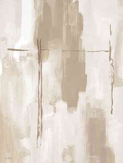 Amber Sterling AS104 - AS104 - In the Lines II - 12x16 abstract painting, neutral tones, beige brush strokes, vertical lines, minimalistic, modern decor, soft texture, layered paint, calm mood from Penny Lane