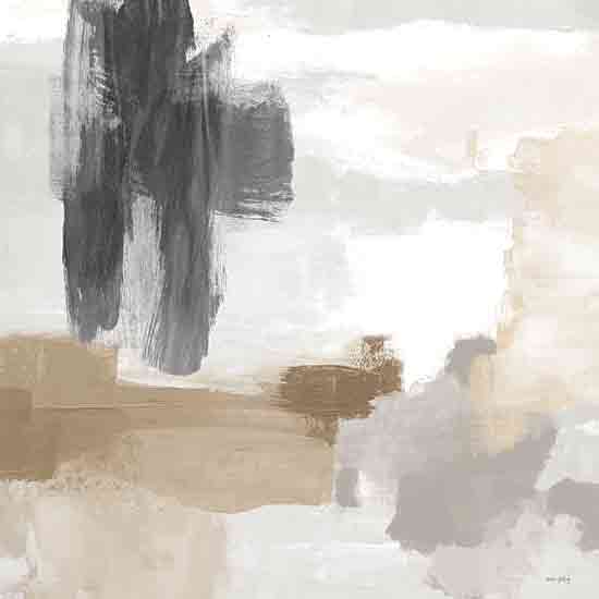 Amber Sterling AS106 - AS106 - Absent Minded I - 12x12 modern abstract art, muted tones, brush stroke texture, minimal design, neutral colors, contemporary wall art from Penny Lane