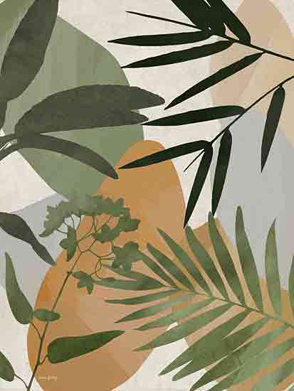 Amber Sterling AS123 - AS123 - Nature Elements III - 12x16 botanical illustration, palm fronds, abstract greenery, layered leaves, earth tones, tropical theme, cutout style from Penny Lane