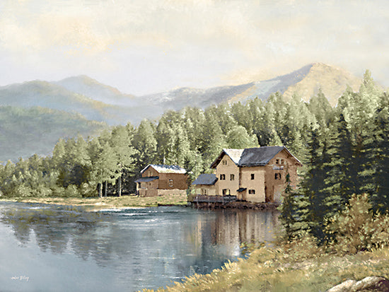 Amber Sterling AS195 - AS195 - Lake Retreat - 16x12 wood cabins, lakeside forest, tranquil mountain view, reflective water, rustic charm, natural escape, lush pine trees from Penny Lane