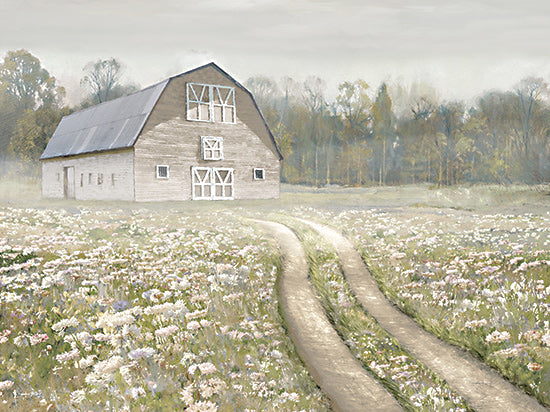 Amber Sterling AS365 - AS365 - Wildflower Delight - 16x12 barn in spring meadow, dirt path, wildflowers, green pasture, forest background, overcast sky, rural charm from Penny Lane