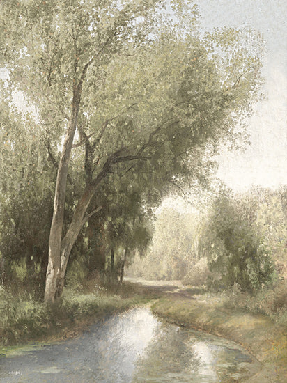 Amber Sterling AS375 - AS375 - Honey Creek - 12x16 wooded path, river bend, trees, lush greenery, sunlight through trees, tranquil forest, nature path, rural scenery from Penny Lane