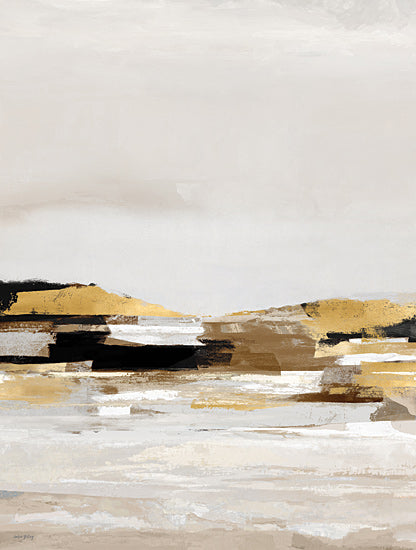 Amber Sterling AS412 - AS412 - Touch of Gold Landscape II - 12x16 modern landscape painting, desert horizon, mustard and beige tones, abstract nature view, textured canvas, painterly feel from Penny Lane