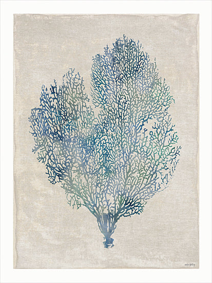 Amber Sterling AS497 - AS497 - Underwater Beauty I - 12x16 blue coral illustration, sea fan motif, ocean botanical, marine plant art, sea life painting, tranquil underwater theme, green and blue hues from Penny Lane