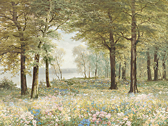 Amber Sterling AS529 - AS529 - The Edge of the Woods - 16x12 woodland lake, forest, flower meadow, lakeside, spring flowers, trees, scenic, tranquil from Penny Lane