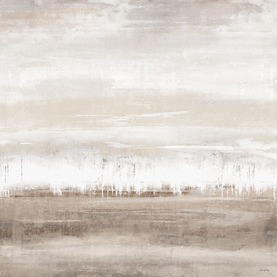 Amber Sterling AS611 - AS611 - Layers of Time - 12x12 neutral abstract coastal horizon soft blue beige layered brush strokes calming seascape from Penny Lane
