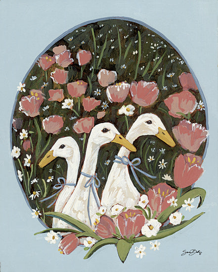 Sara Baker BAKE351 - BAKE351 - Flower Farm Friends - 12x16 Lakeside scenery, path to the water, trees and bushes, calm lake, artistic nature painting, natural greens and blues from Penny Lane