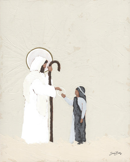 Sara Baker BAKE373 - BAKE373 - Never Alone - 12x16 jesus child religious scene guidance faith minimal figures from Penny Lane