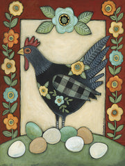 BER1504 - Folk Art Chicken and Eggs - 12x16