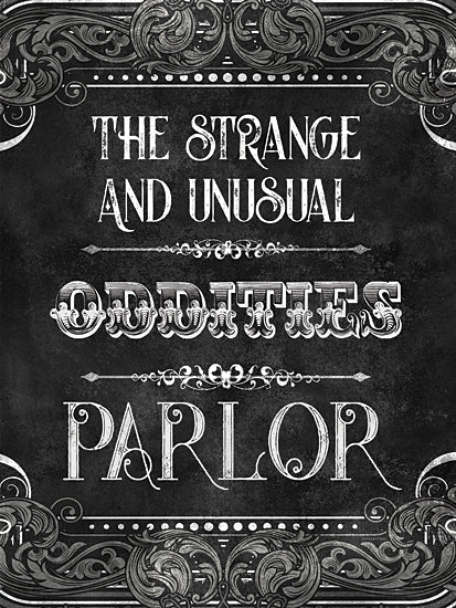 Bluebird Barn BLUE556 - BLUE556 - Oddities Parlor - 12x16 strange and unusual, oddities parlor sign, vintage Halloween typography, ornate border, gothic style, mysterious decor from Penny Lane