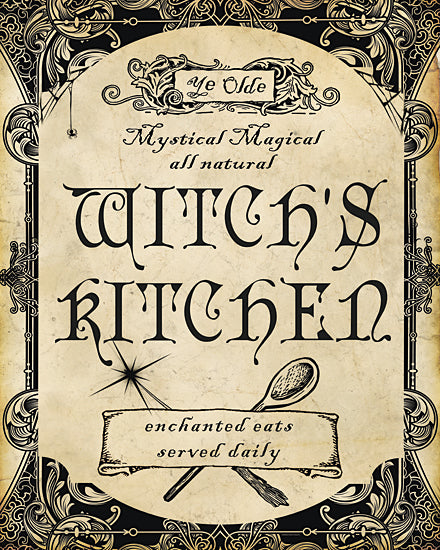 Bluebird Barn BLUE563 - BLUE563 - Witch's Kitchen - 12x16 Witch’s kitchen sign, enchanted eats, Halloween decor, magical typography, cooking theme, ornate border, vintage spellbook look from Penny Lane