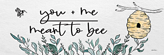 Susie Boyer BOY613 - BOY613 - Meant to Bee   - 36x12 bee, hive, romantic saying, foliage illustration, whimsical nature, love message from Penny Lane