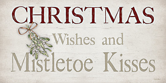 Susie Boyer BOY780 - BOY780 - Mistletoe Kisses - 18x9 Christmas wishes, mistletoe, kisses, festive message, seasonal greeting, rustic design, romantic holiday decor from Penny Lane