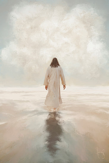 Ashley Bradley BRAD279 - BRAD279 - Walk on Water - 12x18 Jesus walking on water, faith, ocean, spiritual, reflection, Christian art from Penny Lane