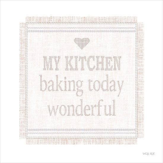 Cindy Jacobs CIN3875 - CIN3875 - Baking Today Wonderful - 12x12 My kitchen baking today wonderful, kitchen art, linen background, word collage, home quote, cozy decor, neutral colors from Penny Lane