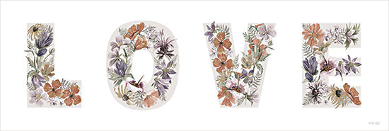 Cindy Jacobs CIN4372 - CIN4372 - Floral Love Sign - 18x6 love typography, large floral letters, inspirational saying, botanical decorative print, romantic floral display from Penny Lane