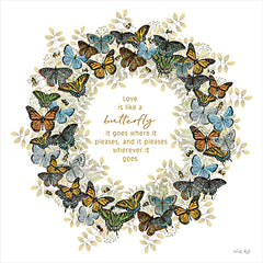 CIN4431 - Love Is Butterfly Wreath - 12x12