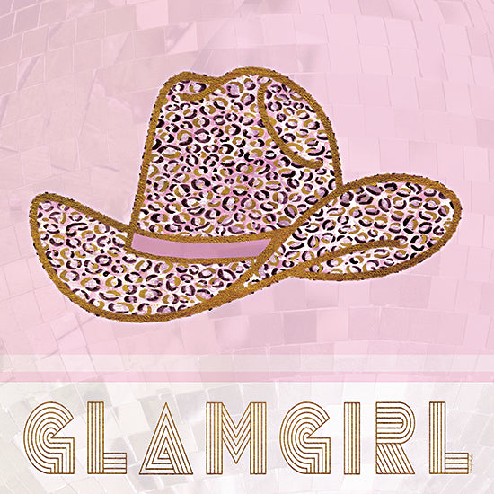 Cindy Jacobs CIN4474 - CIN4474 - Glamgirl - 12x12 glam girl, pink cowboy hat, glitter pattern, disco western theme, fashion cowgirl, bold typography, pink sparkle style, leopard print from Penny Lane
