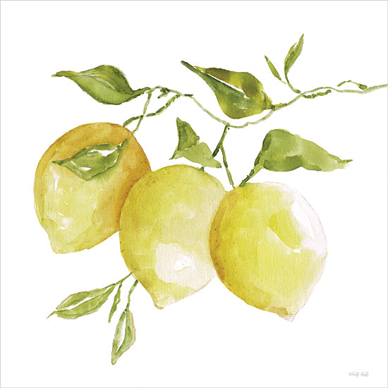 Cindy Jacobs CIN4484 - CIN4484 - Lemon Trio I - 12x12 green apples watercolor, fruit illustration, kitchen decor art, fresh apples painting, botanical fruit art, farmhouse kitchen, food illustration, still life apples, healthy food art, watercolor fruit from Penny Lane