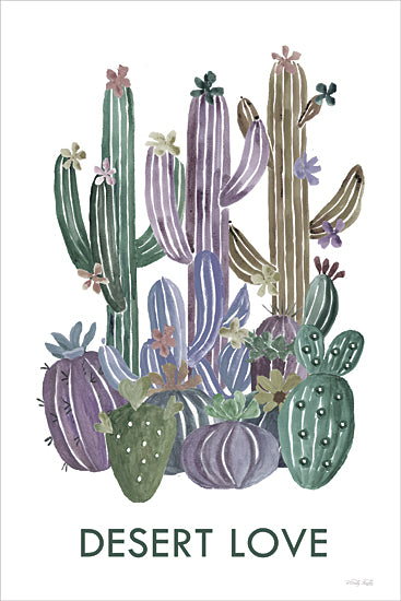 Cindy Jacobs CIN4488 - CIN4488 - Desert Love - 12x18 cactus arrangement, desert garden, whimsical style, purple and green color scheme, illustrated succulents, southwestern flora from Penny Lane