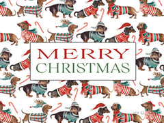 CIN4547 - Merry Christmas Dachshunds - 16x12