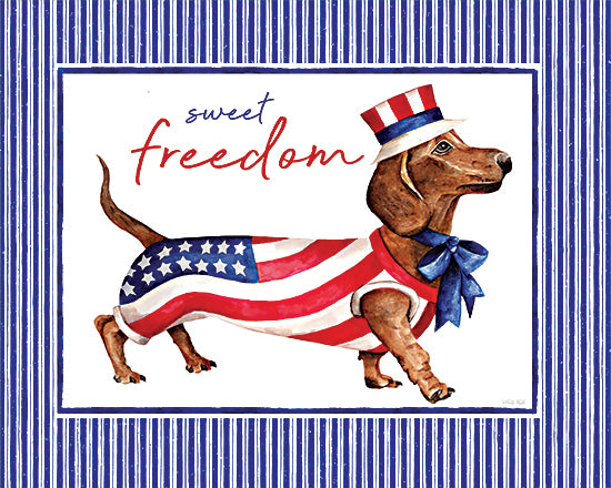 Cindy Jacobs CIN4999 - CIN4999 - Sweet Freedom Dachshund - 16x12 Patriotic dachshund, Uncle Sam, American flag from Penny Lane