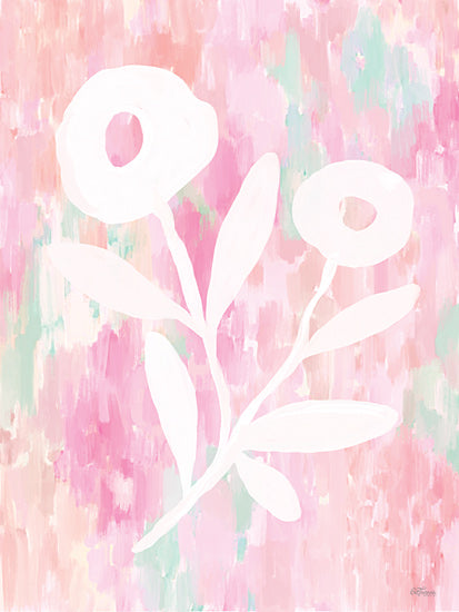 Cat Thurman Designs CTD297 - CTD297 - Daydreaming 3     - 12x16 soft pastel floral painting, modern farmhouse decor, pink and mint color palette, gentle brush strokes, feminine artwork from Penny Lane