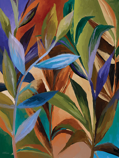 Cat Thurman Designs CTD316 - CTD316 - Convergence - 12x16 abstract foliage, colorful leaves, modern greenery, decorative plant art, bold botanical painting, nature inspired, colorful composition from Penny Lane