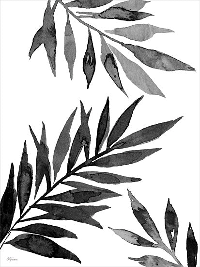 Cat Thurman Designs CTD323 - CTD323 - Watercolor Leaves I - 12x16 black and white botanical illustration, watercolor leaves, minimalist plant design, modern neutral artwork from Penny Lane
