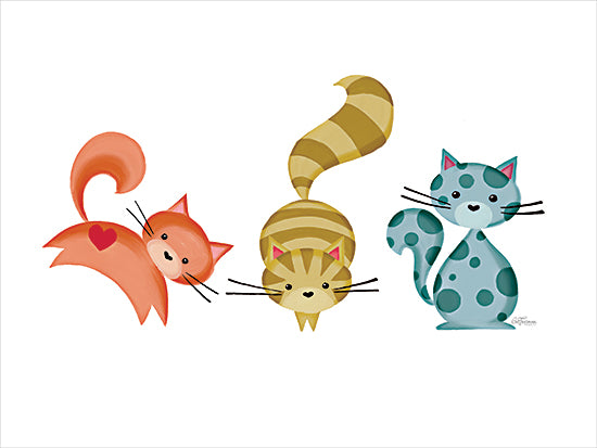 Cat Thurman Designs CTD426 - CTD426 - Meow Crew - 16x12 illustration, cartoon cats, playful animals, multicolor felines, whimsical pet art, cute design, animal trio from Penny Lane