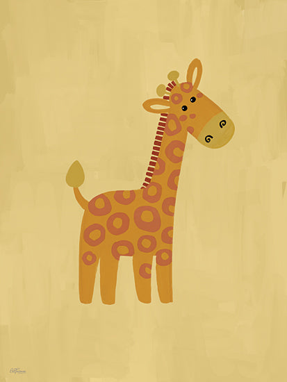 Cat Thurman Designs CTD427 - CTD427 - Little Giraffe - 12x16 illustration, giraffe, orange spots, cartoon animal, yellow background, stylized wildlife, cute design, nursery art from Penny Lane