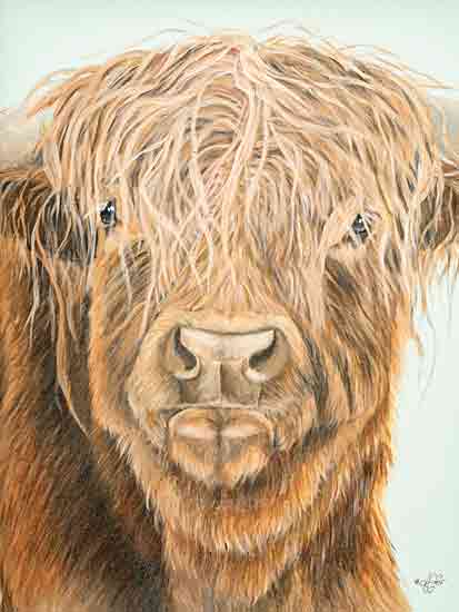 Diane Fifer DF194 - DF194 - Scottie - 12x16 highland cow portrait, rustic farm animal, country-inspired art, textured fur painting, western decor from Penny Lane
