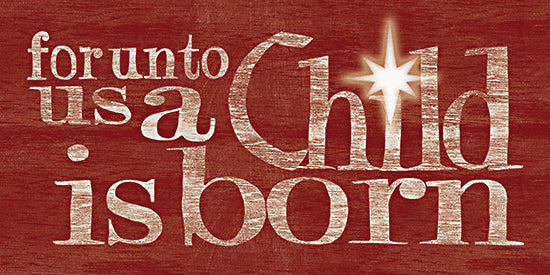 Dogwood Portfolio DOG342 - DOG342 - For Unto Us a Child is Born - 18x9 nativity art, Mary and Joseph, baby Jesus in manger, stars, night sky, painted nativity, holy family, rustic stable, biblical, acrylic painting from Penny Lane