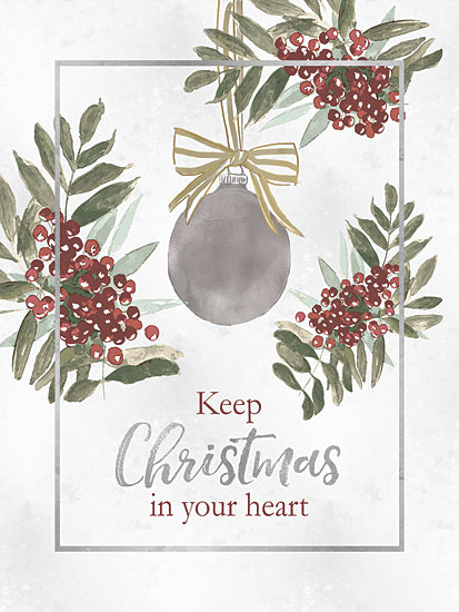 Dogwood Portfolio DOG347 - DOG347 - Keep Christmas in Your Heart - 12x16 Winter Wonderland, snowflakes, holiday message, light blue background, winter theme, festive season, playful script font from Penny Lane