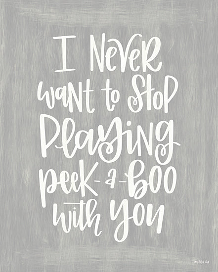 Imperfect Dust DUST1119 - DUST1119 - Peek-a-Boo    - 12x16 peek-a-boo quote, playful typography, children wall art, nursery decor, sweet message, pastel background from Penny Lane