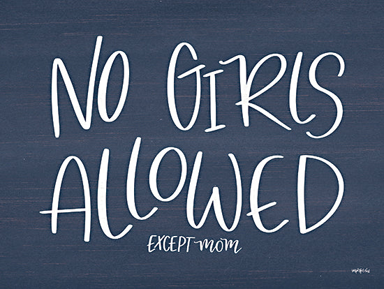 Imperfect Dust DUST1122 - DUST1122 - No Girls Allowed    - 16x12 no girls allowed boys room decor fun playroom text sign mom exception humorous from Penny Lane