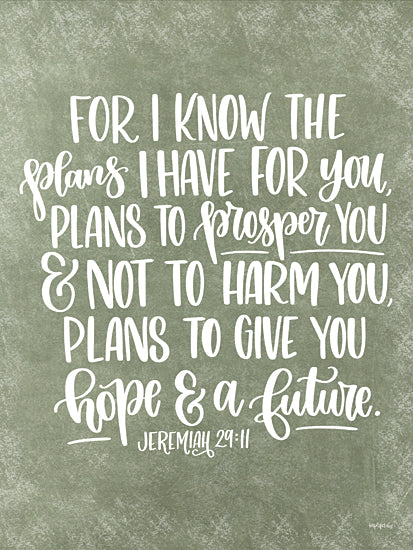 Imperfect Dust DUST1241 - DUST1241 - The Plans I Have for You   - 12x16 Bible verse, Jeremiah 29:11, hope and future, green chalkboard texture, script lettering, Christian motivation, encouragement, faith from Penny Lane