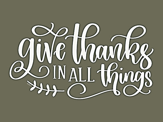 Imperfect Dust DUST1260 - DUST1260 - Give Thanks - 16x12 thankfulness gratitude scripture typography foliage green encouragement from Penny Lane