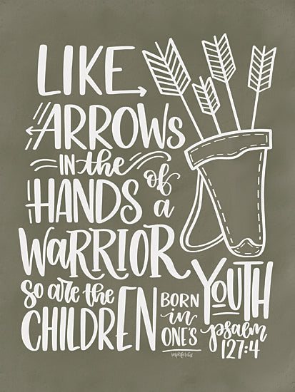 Imperfect Dust DUST1262 - DUST1262 - Arrows - 12x16 children arrows scripture Psalm 127:4 warrior green parenting inspirational from Penny Lane