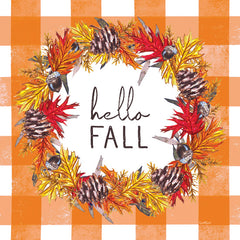 ET431 - Orange Plaid Fall Wreath - 12x12