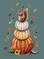 ET451 - Squirrel on Pumpkin Stack - 12x16