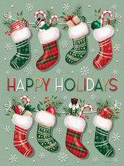 ET532 - Happy Holidays Stockings II - 12x16