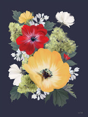 FEN1230 - Navy Flower Fete I - 12x16