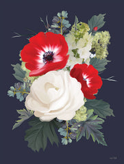 FEN1231 - Navy Flower Fete II - 12x16