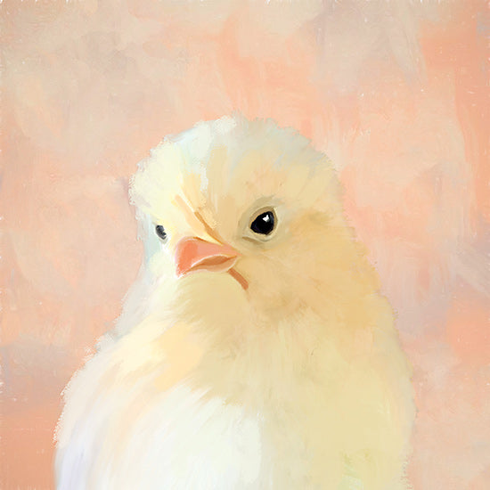 House Fenway FEN1247 - FEN1247 - This Little Chick   - 12x12 Baby chick, soft pastel background, fluffy bird, close-up portrait, pink tones, cute animal, Easter theme from Penny Lane